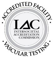 Intersocietal Accreditation Commission badge for vascular testing.