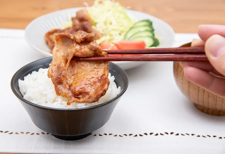 Ginger grilled pork.