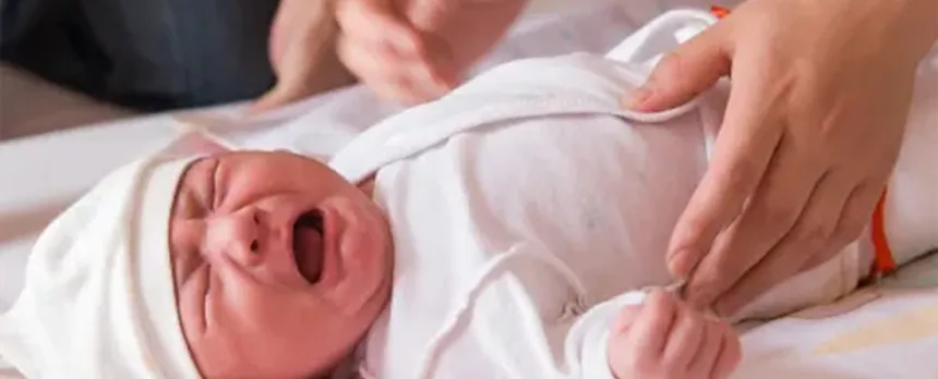 newborn baby crying